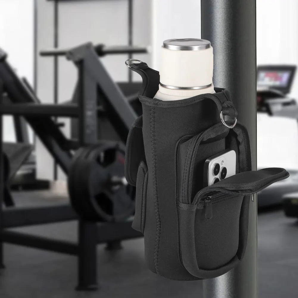 Magnetic Sling Bag with Shoulder Strap Crossbody Bag with Phone Pouch Bottle Sleeve Pouch Gym Accessories Organizer