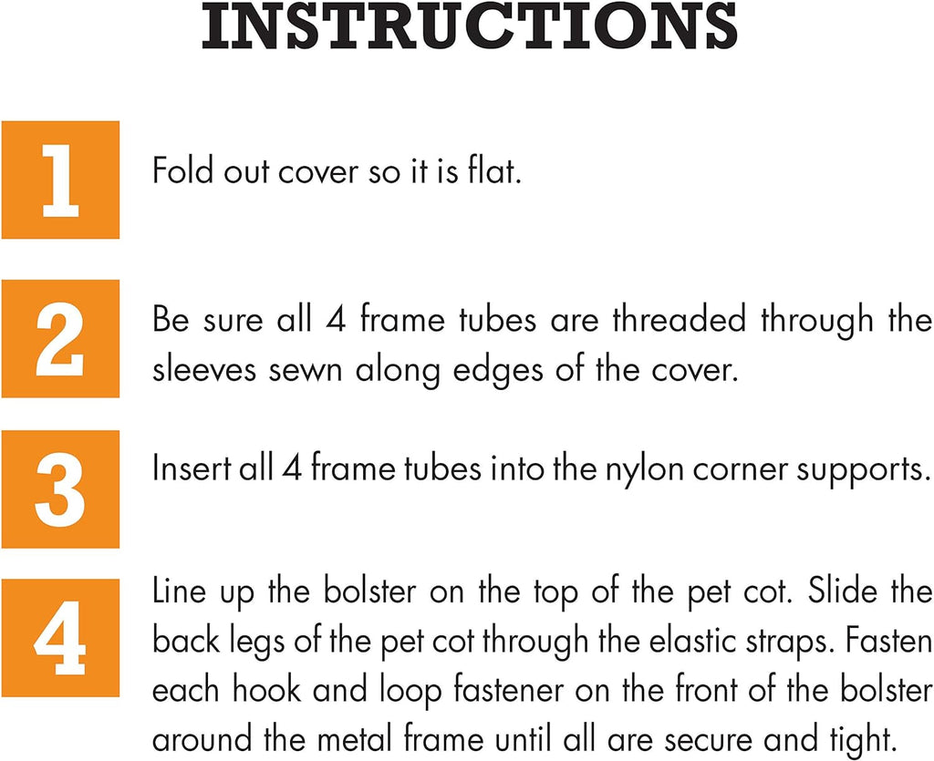 Original Bolster Pet Cot Outdoor Elevated Dog Bed with Removable Bolsters - Chocolate/Black Mesh, Large 30 X 42 X 7 Inches.