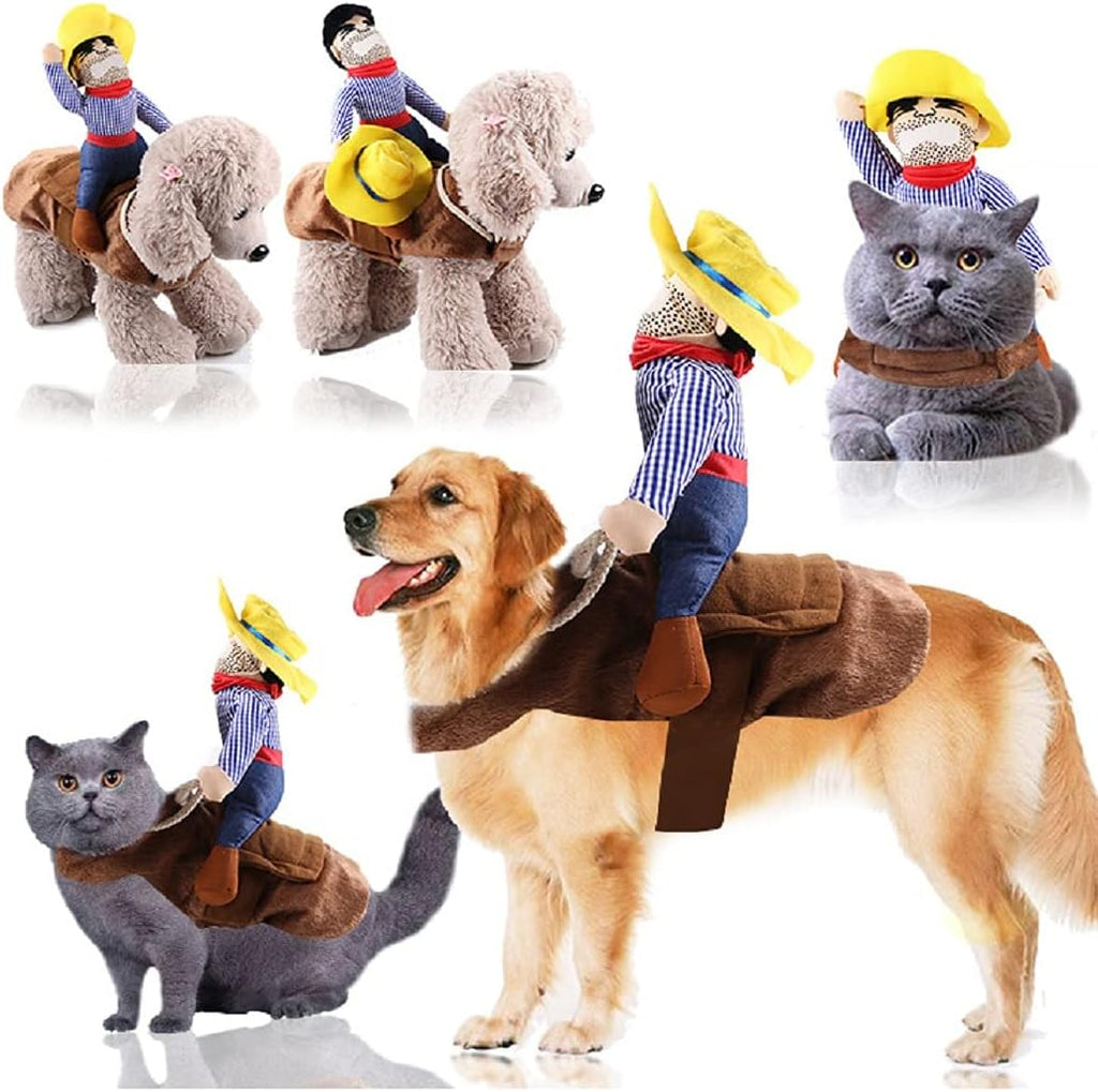 Dress Your Pet in Style: Hilarious Halloween Cowboy Costume for Dogs and Cats - Perfect for Parties and Cosplay (X-Large).