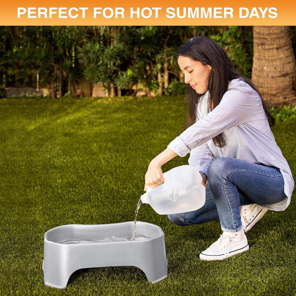 Giant Bowl - Extra Large Water Bowl for Dogs - Perfect for Outdoors (2.25 Gallon Capacity, 288 Oz) - Vanilla Bean.